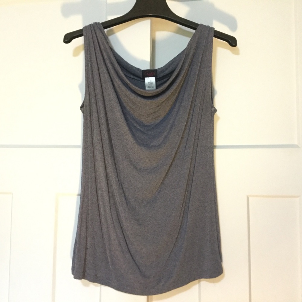Grey-Blue Scoop Neck Dress Tanktop